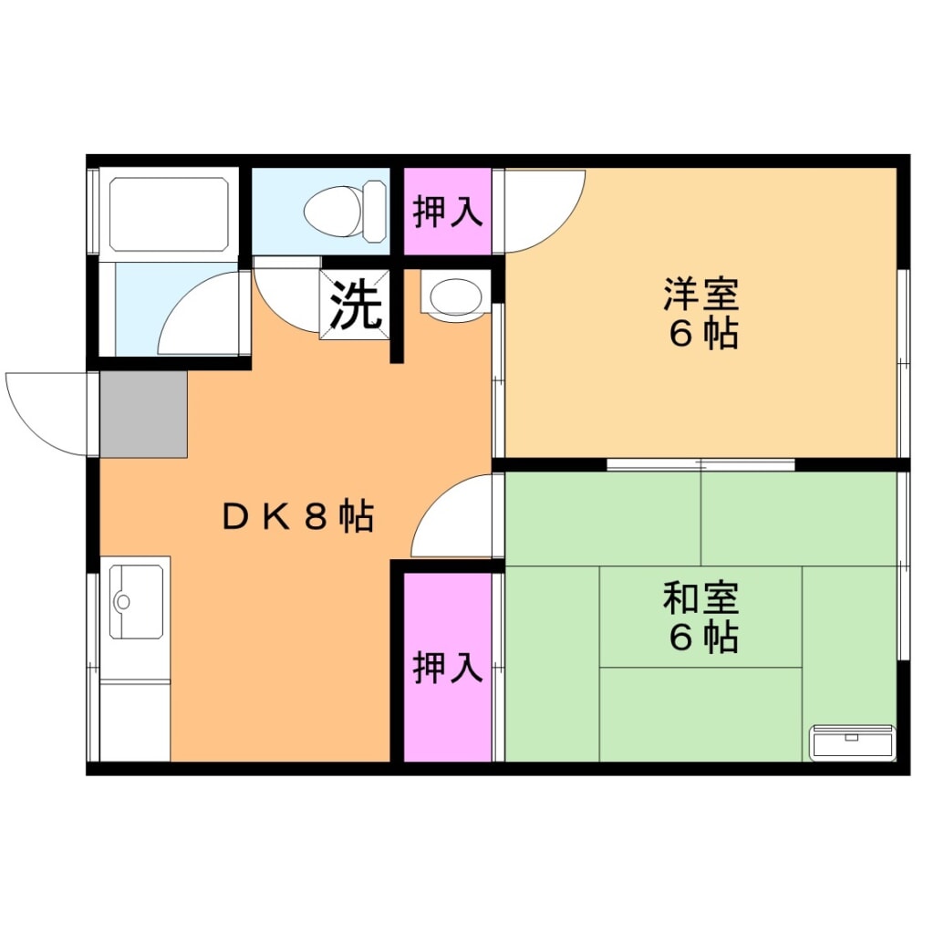 東田中　シティハイムタナベ Ｂ 間取
